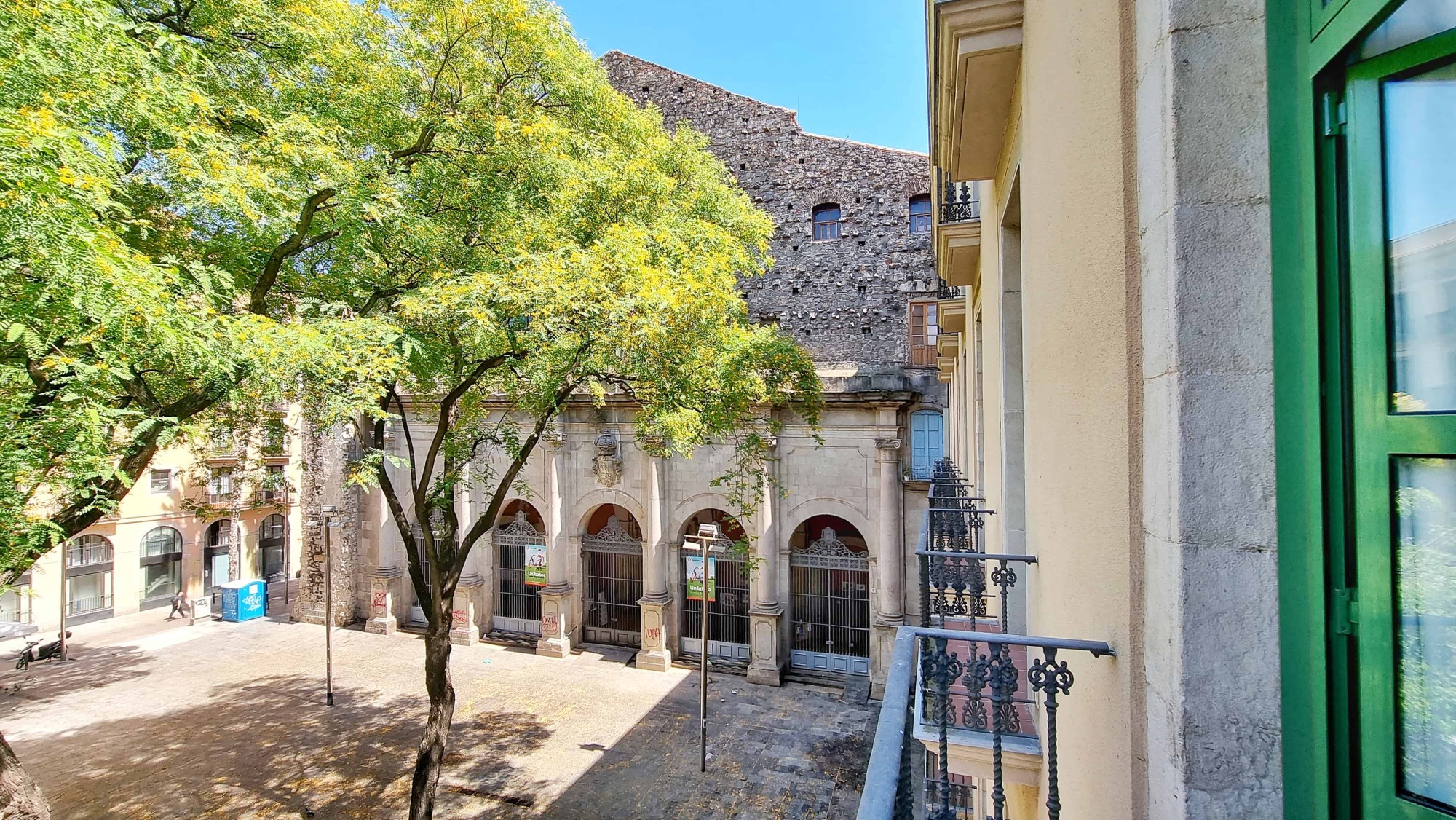 Exterior Comfort Room overlooking the plaza or the street